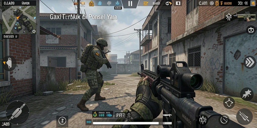 Gameplay OJA89 yang intens dalam aksi FPS.