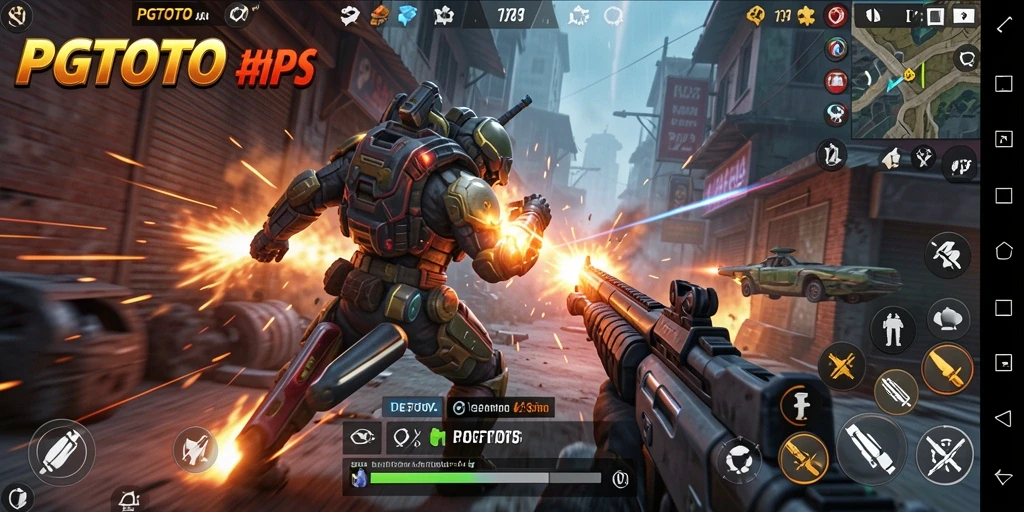 Tangkapan layar PGTOTO menampilkan aksi seru dalam gameplay TPS.