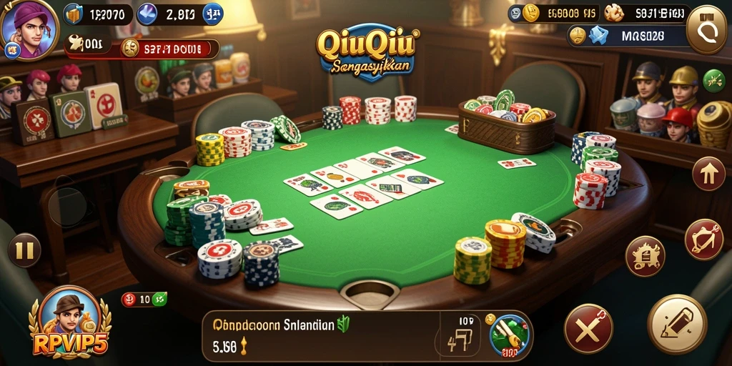 Tampilan gameplay menegangkan RPVIP5 saat bermain QiuQiu.